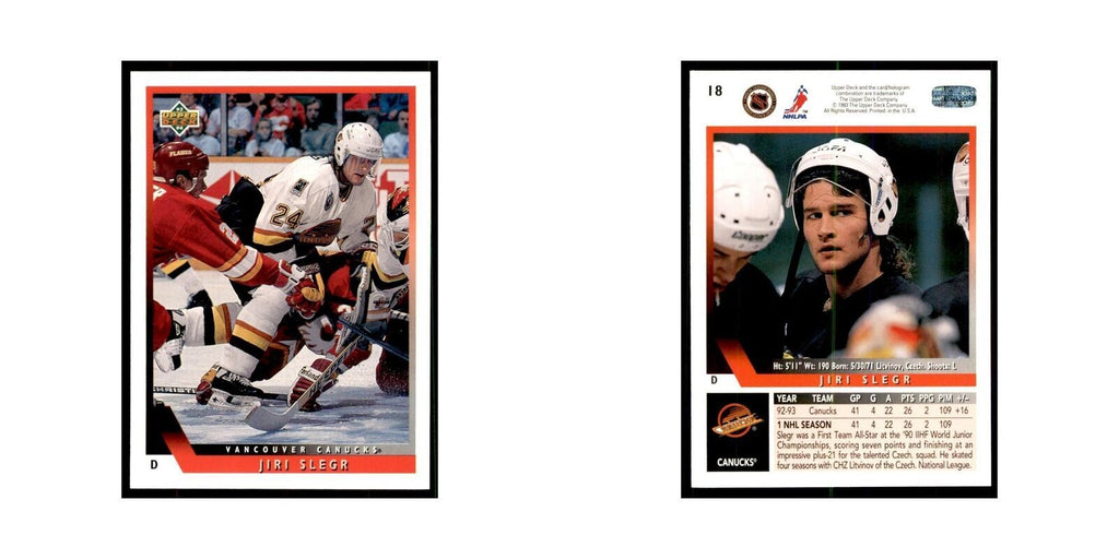 1993 Upper Deck Jiri Slegr Hockey Cards #18