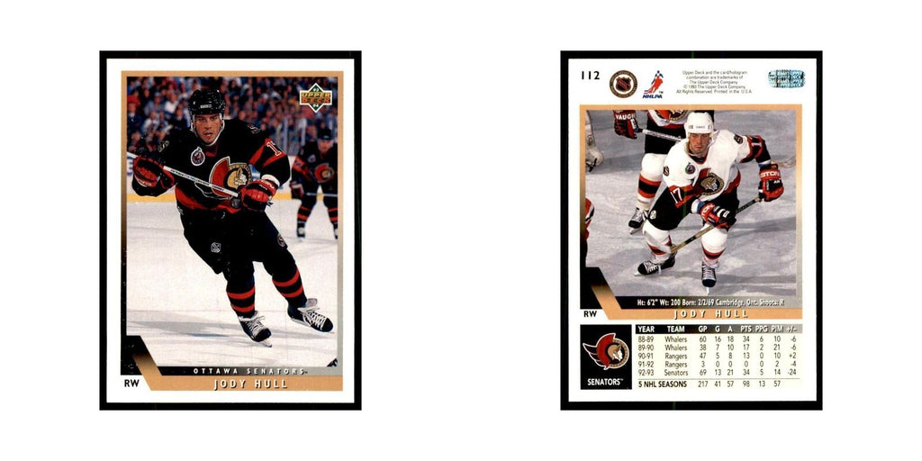 1993 Upper Deck Jody Hull Hockey Cards #112