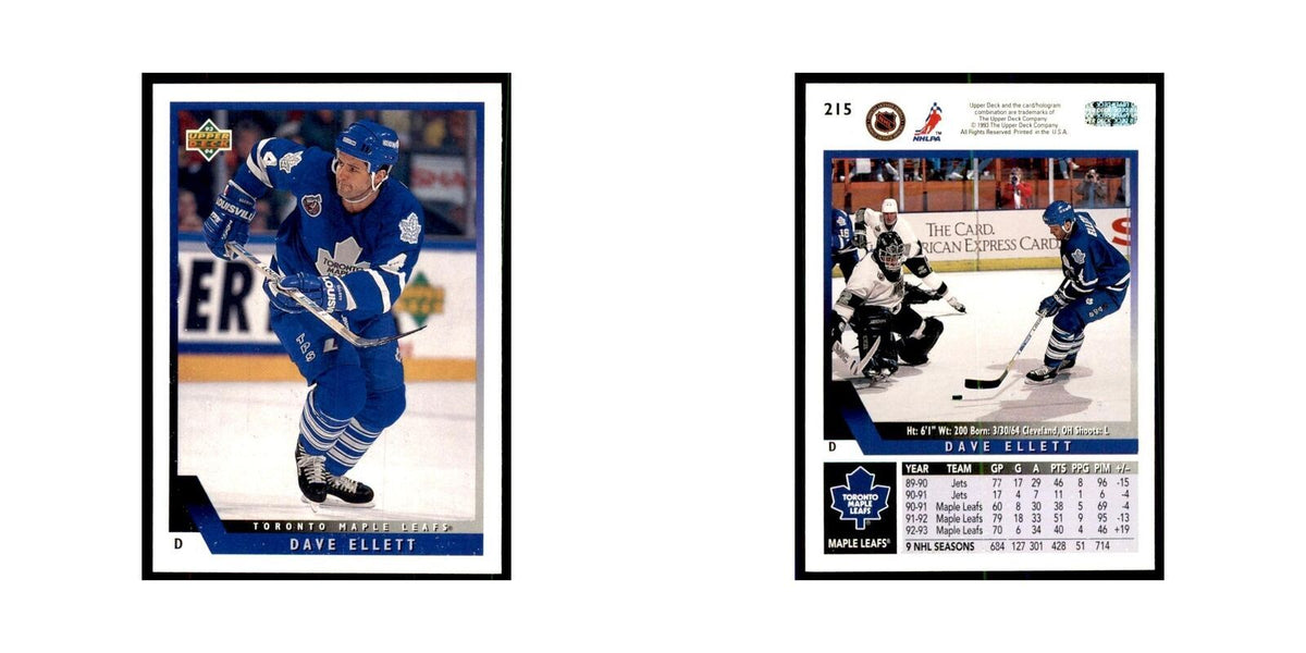 1993 Upper Deck Dave Ellett Hockey Cards #215