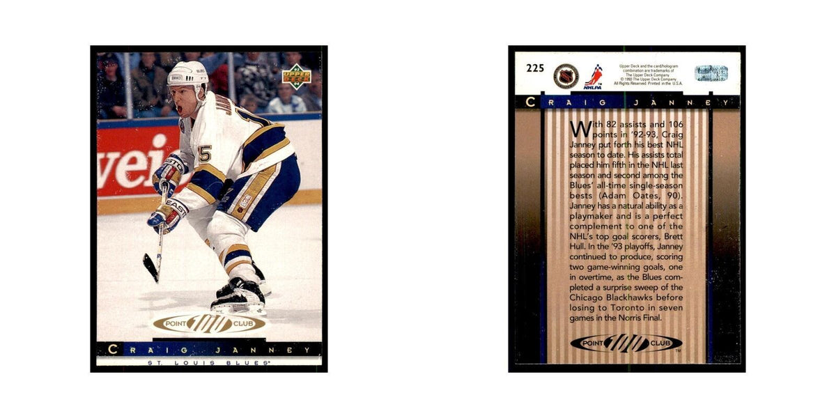1993 Upper Deck Craig Janney Hockey Cards #225