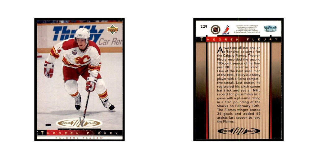 1993 Upper Deck Theo Fleury Hockey Cards #229