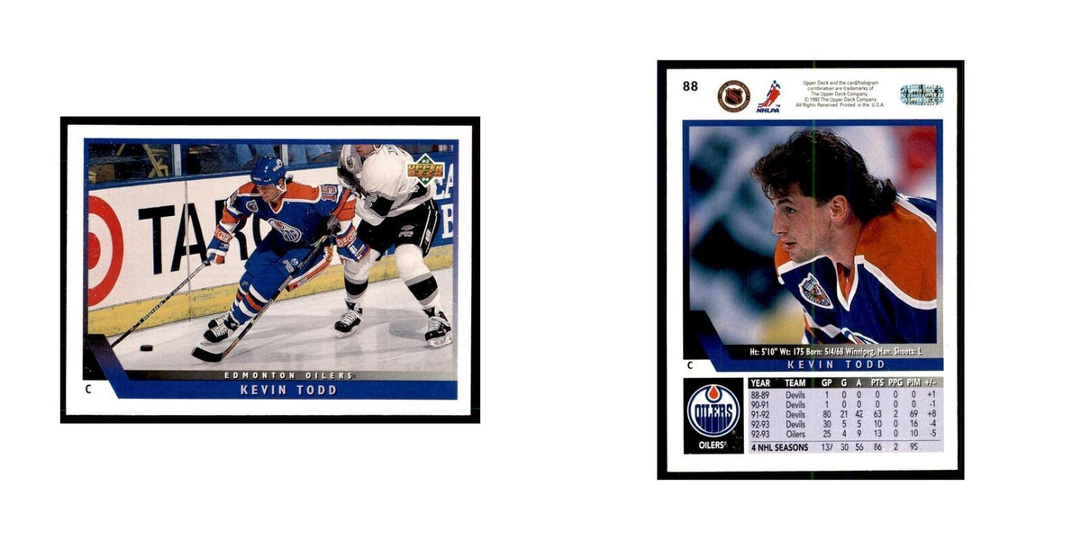 1993 Upper Deck Kevin Todd Hockey Cards #88