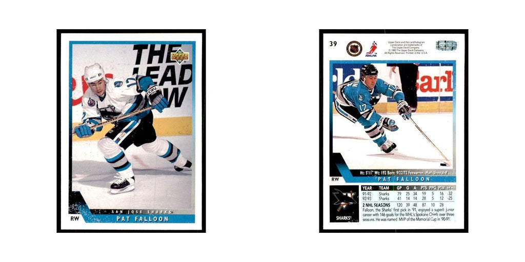 1993 Upper Deck Pat Falloon Hockey Cards #39