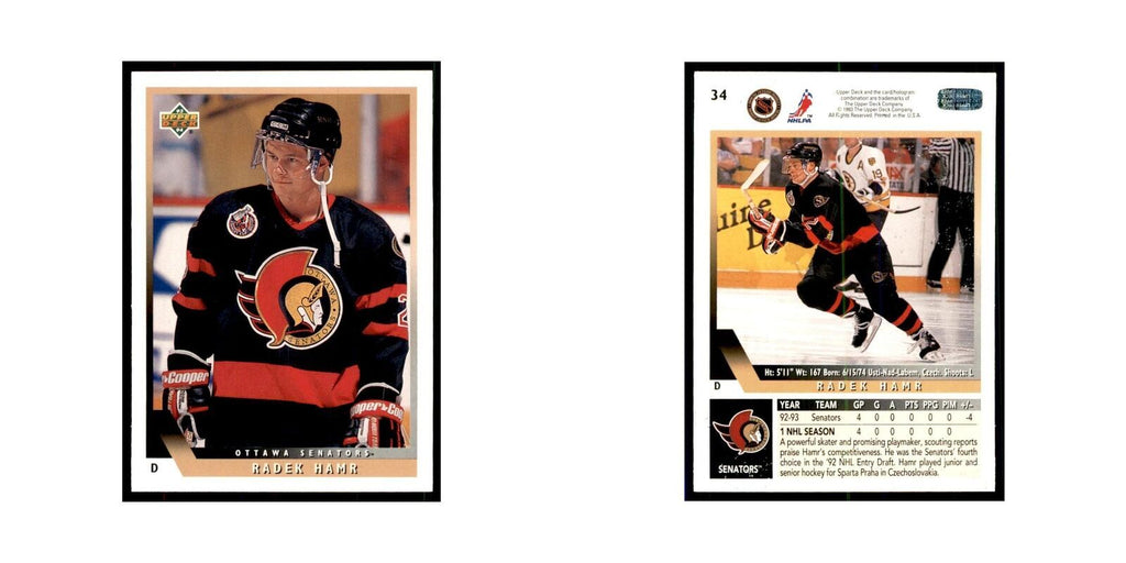 1993 Upper Deck Radek Hamr Hockey Cards #34