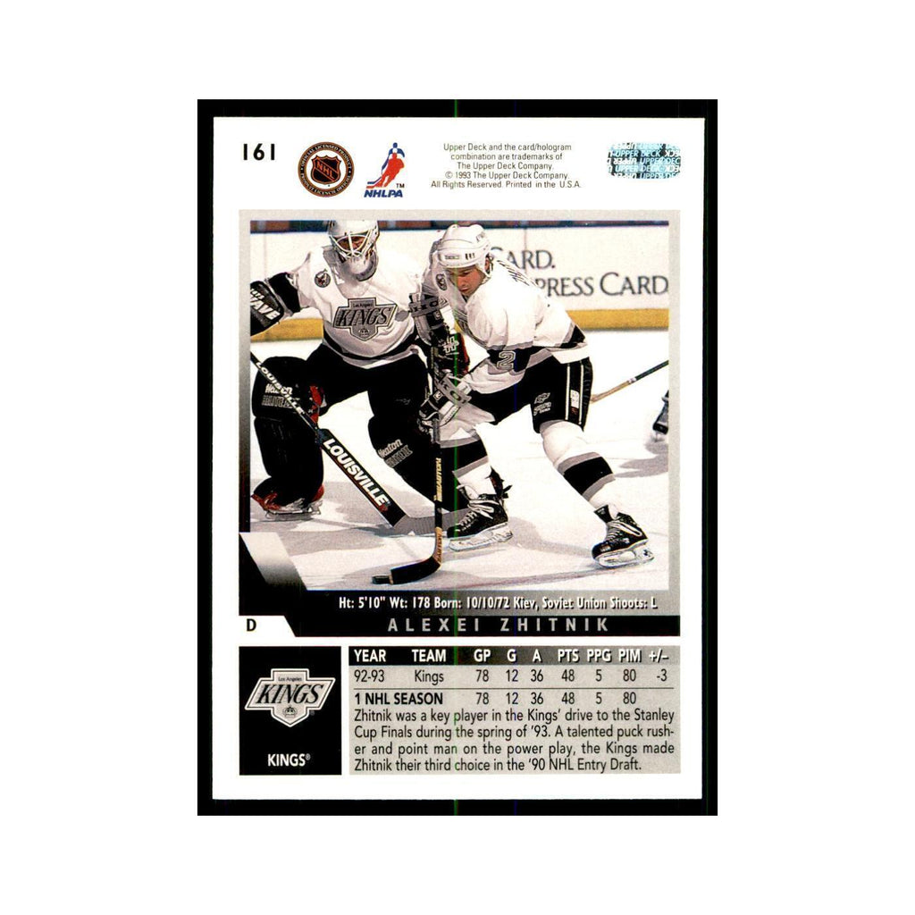1993 Upper Deck Alexei Zhitnik Hockey Cards #161