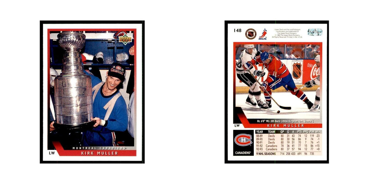 1993 Upper Deck Kirk Muller Hockey Cards #148