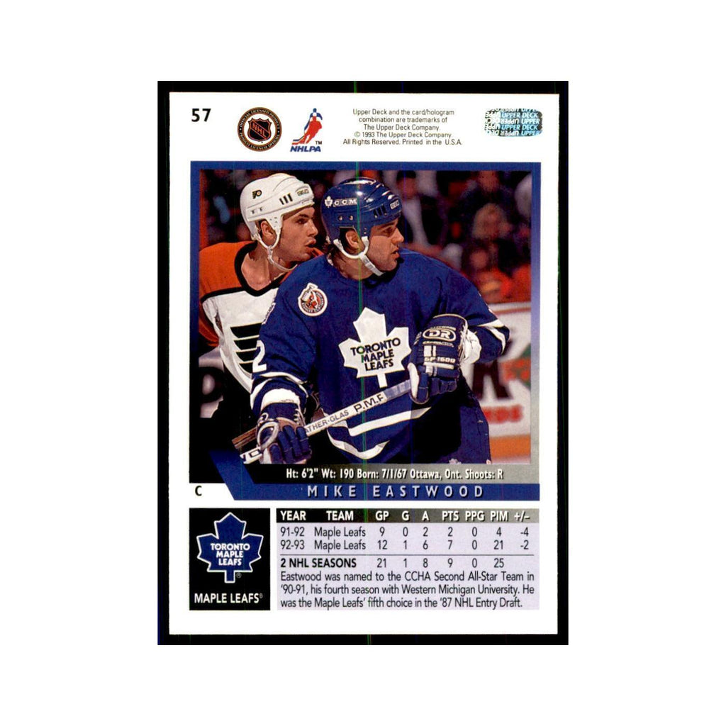 1993 Upper Deck Mike Eastwood Hockey Cards #57