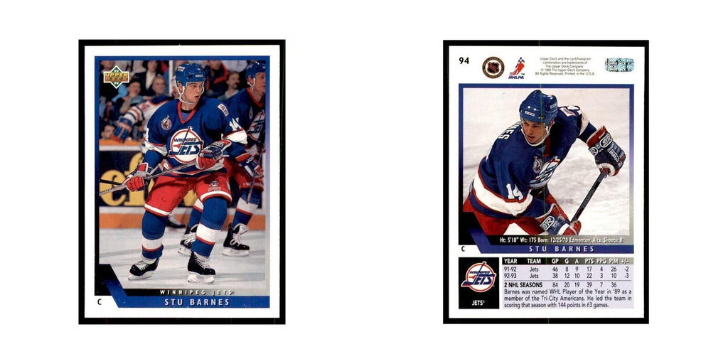 1993 Upper Deck Stu Barnes Hockey Cards #94