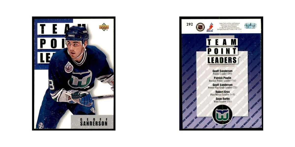 1993 Upper Deck Geoff Sanderson Hockey Cards #292