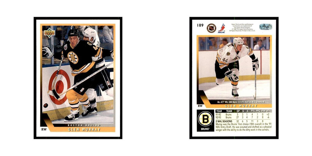 1993 Upper Deck Glen Murray Hockey Cards #189