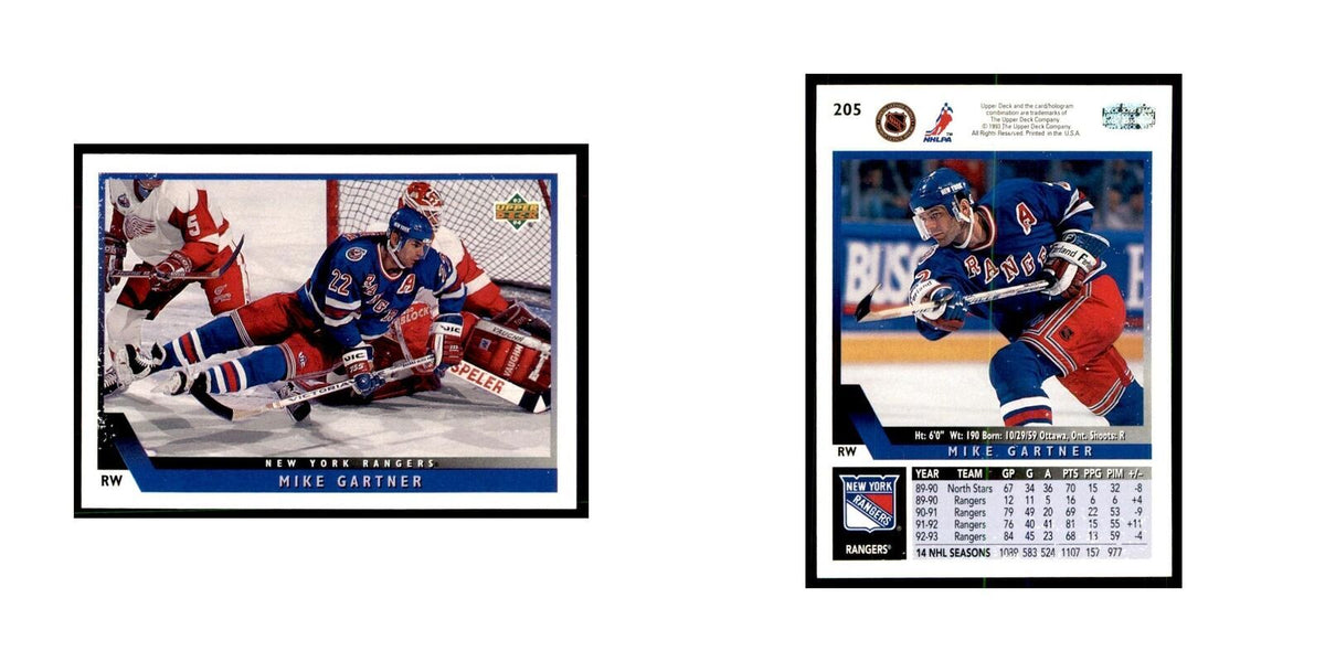 1993 Upper Deck Mike Gartner Hockey Cards #205