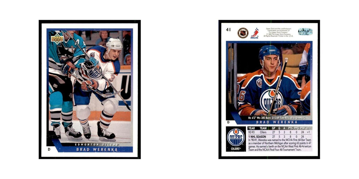 1993 Upper Deck Brad Werenka Hockey Cards #41