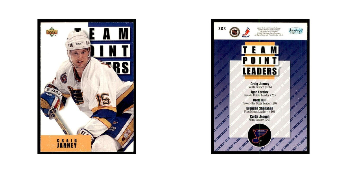 1993 Upper Deck Craig Janney Hockey Cards #303