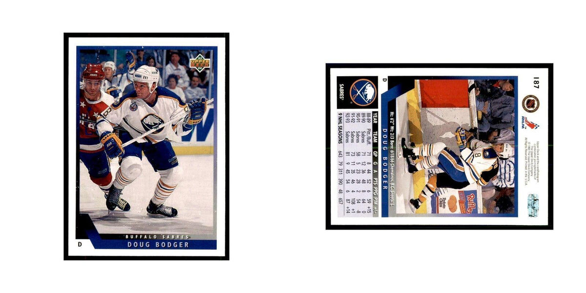 1993 Upper Deck Doug Bodger Hockey Cards #187