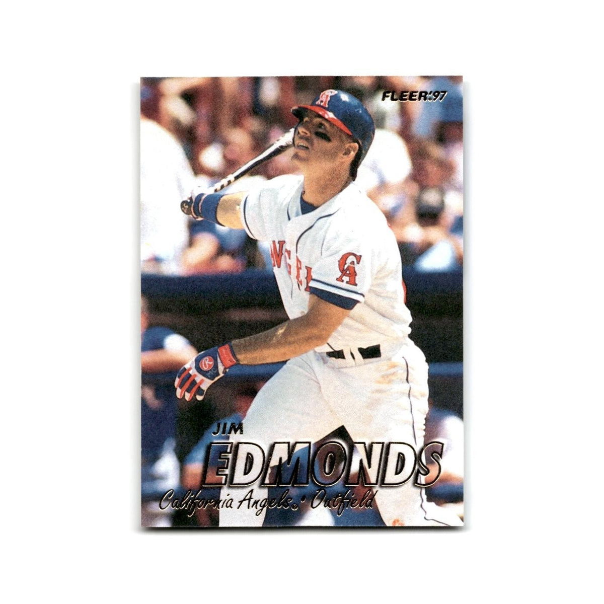 Jim Edmonds 1997 Fleer #40 California Angels Baseball Card NM