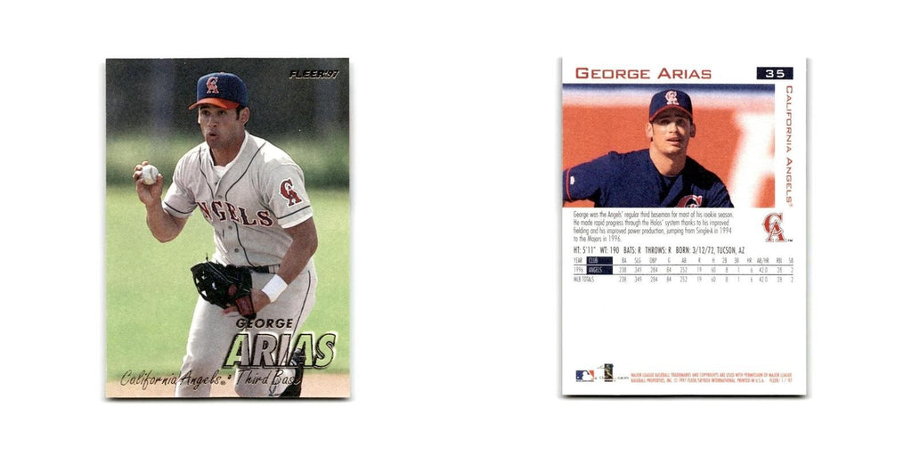George Arias 1997 Fleer #35 California Angels Baseball Card NM