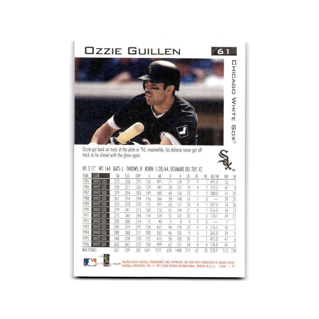 Ozzie Guillen 1997 Fleer #61 Chicago White Sox Baseball Card NM