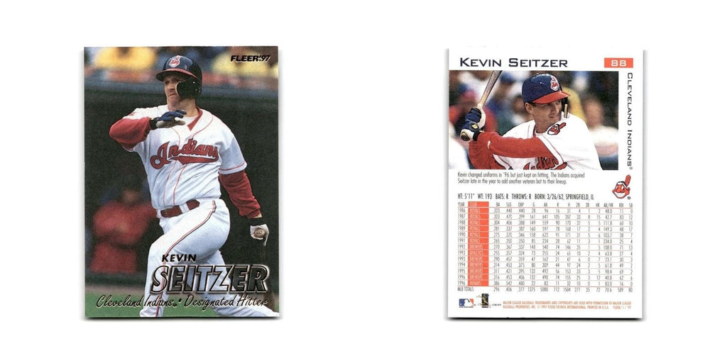 Kevin Seitzer 1997 Fleer #88 Cleveland Indians Baseball Card NM