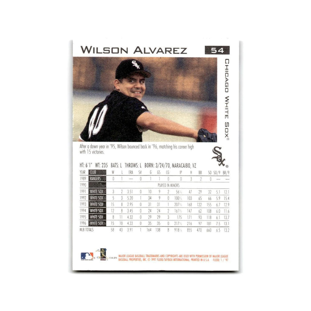 Wilson Alvarez 1997 Fleer #54 Chicago White Sox Baseball Card NM