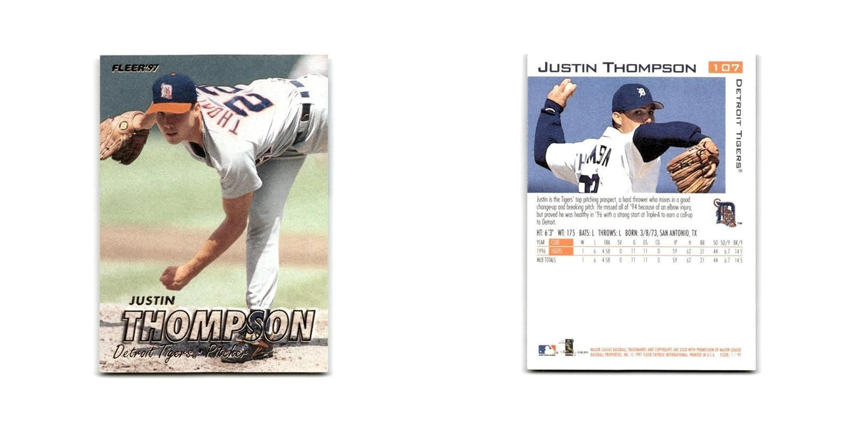 Justin Thompson 1997 Fleer #107 Detroit Tigers Baseball Card NM