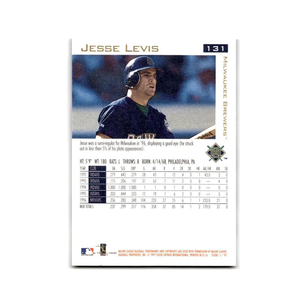 Jesse Levis 1997 Fleer #131 Milwaukee Brewers Baseball Card NM