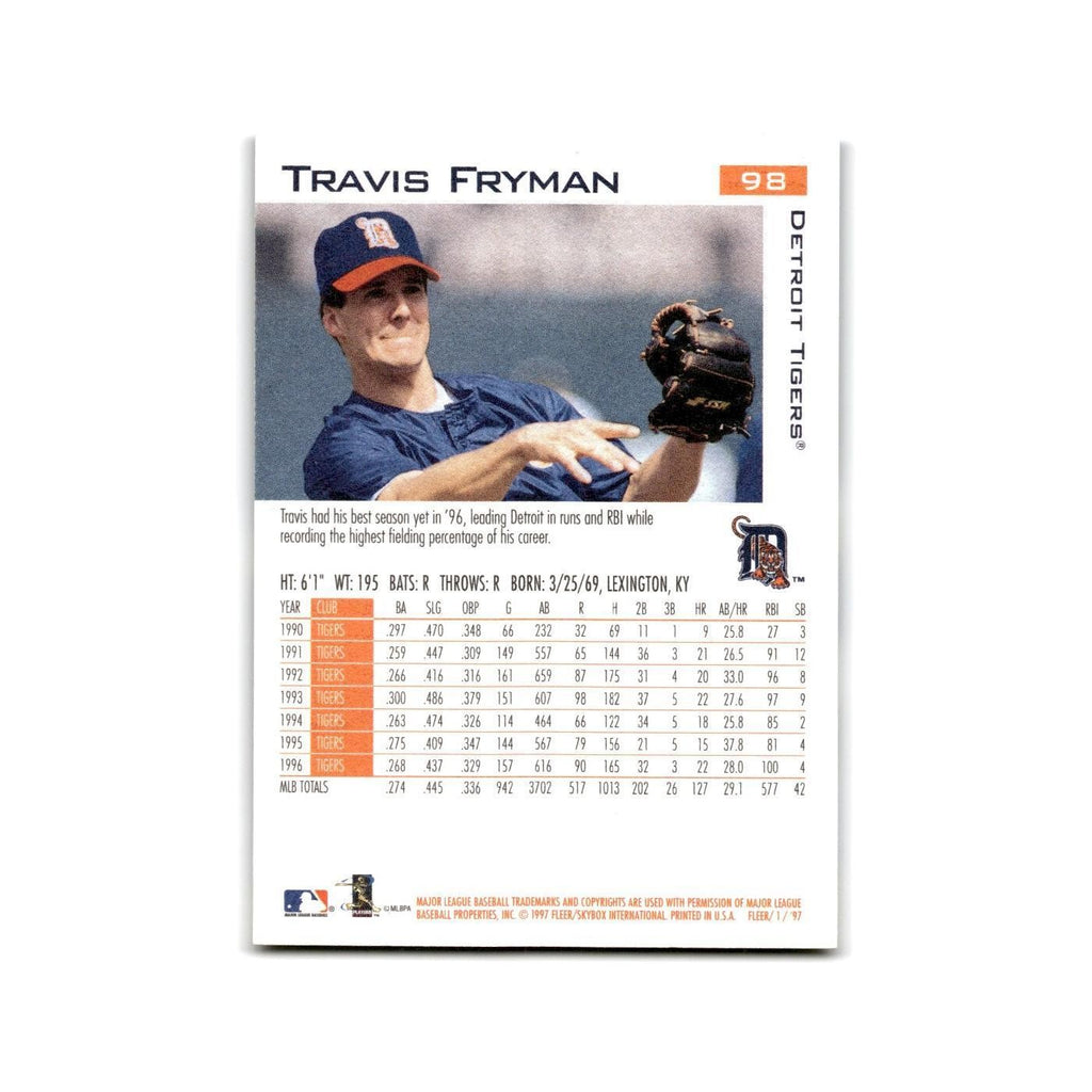 Travis Fryman 1997 Fleer #98 Detroit Tigers Baseball Card NM