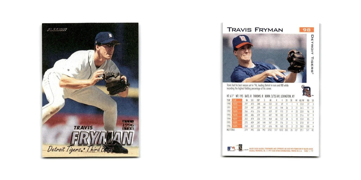 Travis Fryman 1997 Fleer #98 Detroit Tigers Baseball Card NM