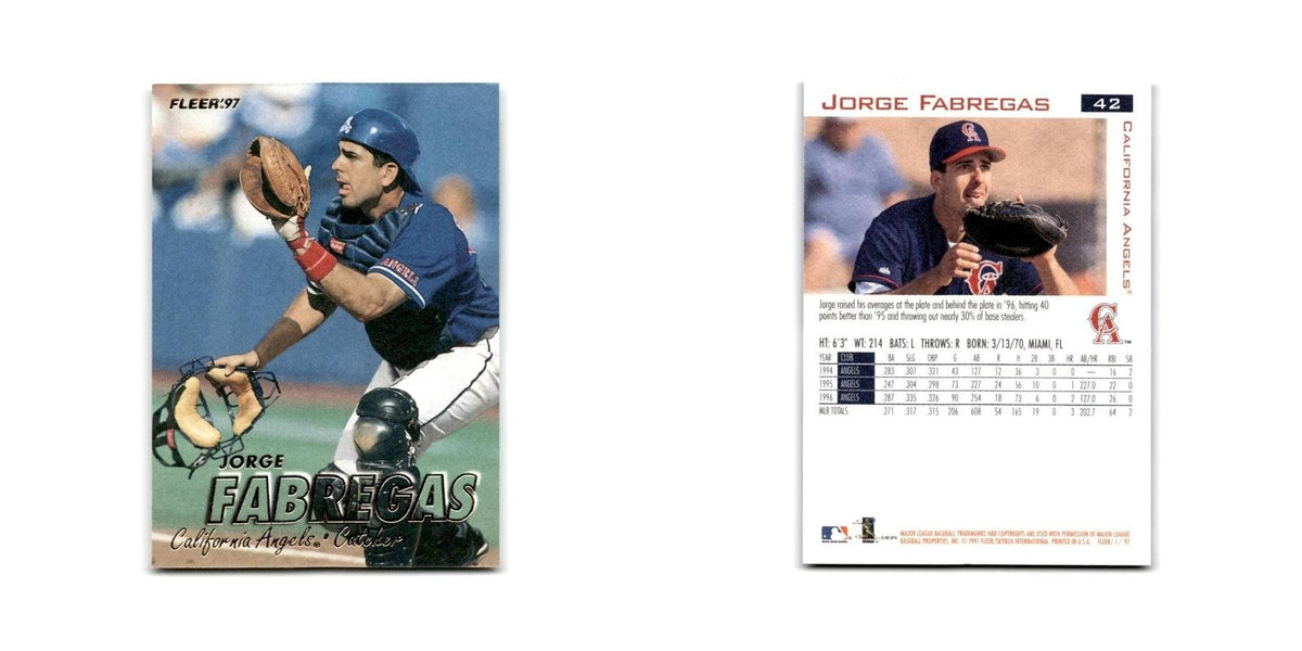 Jorge Fabregas 1997 Fleer #42 California Angels Baseball Card NM