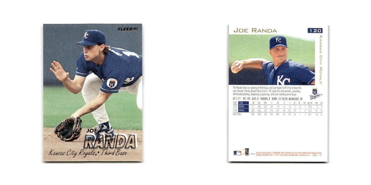 Joe Randa 1997 Fleer #120 Kansas City Royals Baseball Card NM