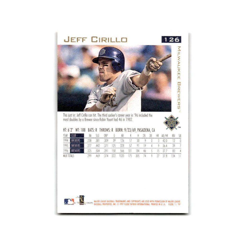 Jeff Cirillo 1997 Fleer #126 Milwaukee Brewers Baseball Card NM