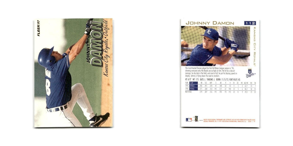 Johnny Damon 1997 Fleer #112 Kansas City Royals Baseball Card NM