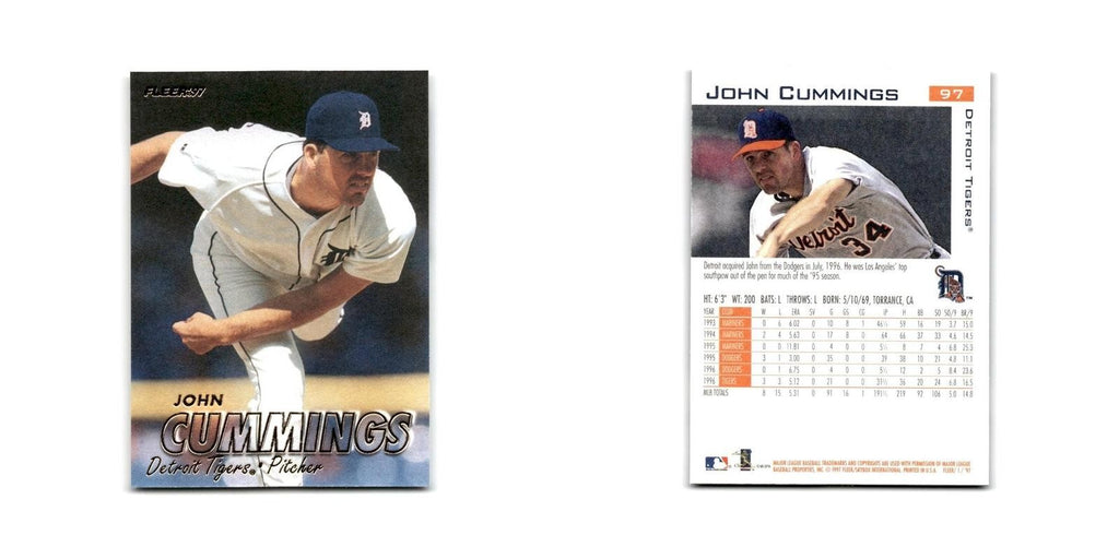 John Cummings 1997 Fleer #97 Detroit Tigers Baseball Card NM