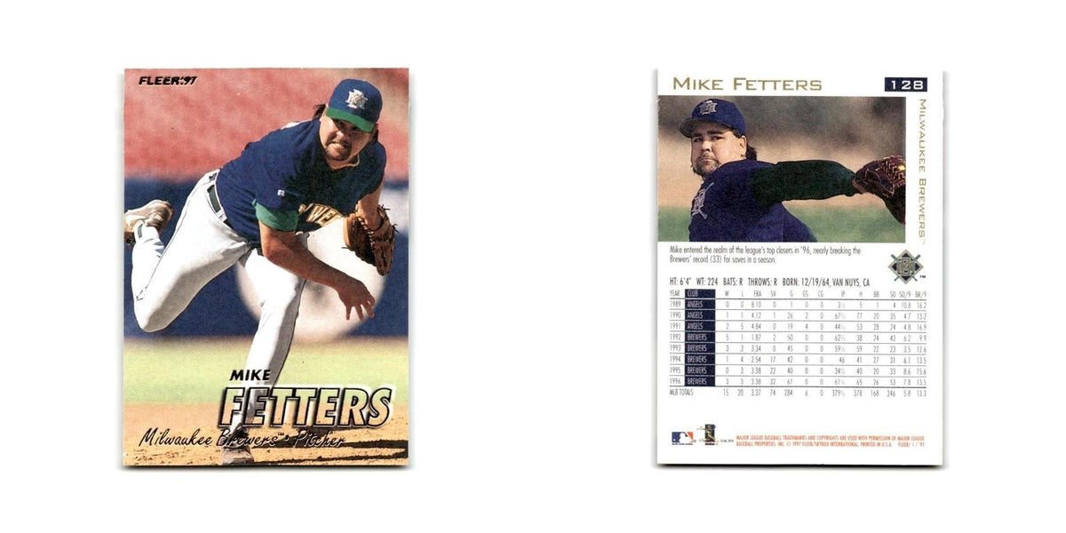 Mike Fetters 1997 Fleer #128 Milwaukee Brewers Baseball Card NM
