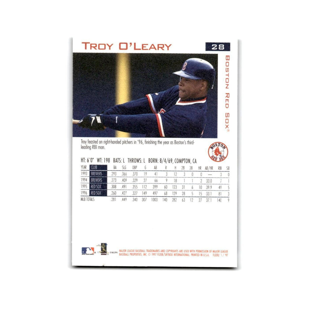 Troy O'Leary 1997 Fleer #28 Boston Red Sox Baseball Card NM