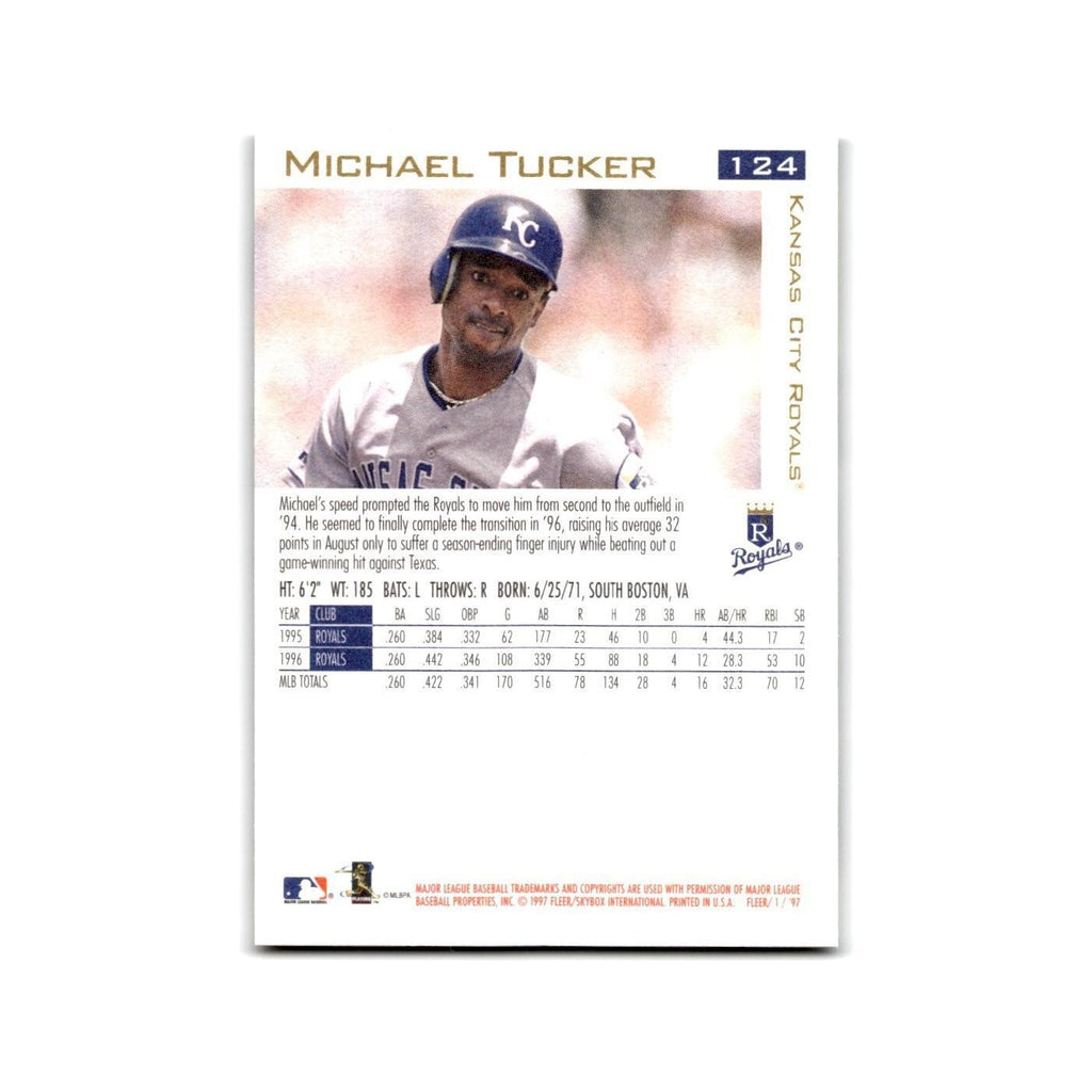Michael Tucker 1997 Fleer #124 Kansas City Royals Baseball Card NM