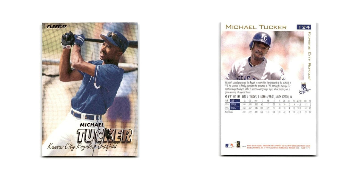 Michael Tucker 1997 Fleer #124 Kansas City Royals Baseball Card NM