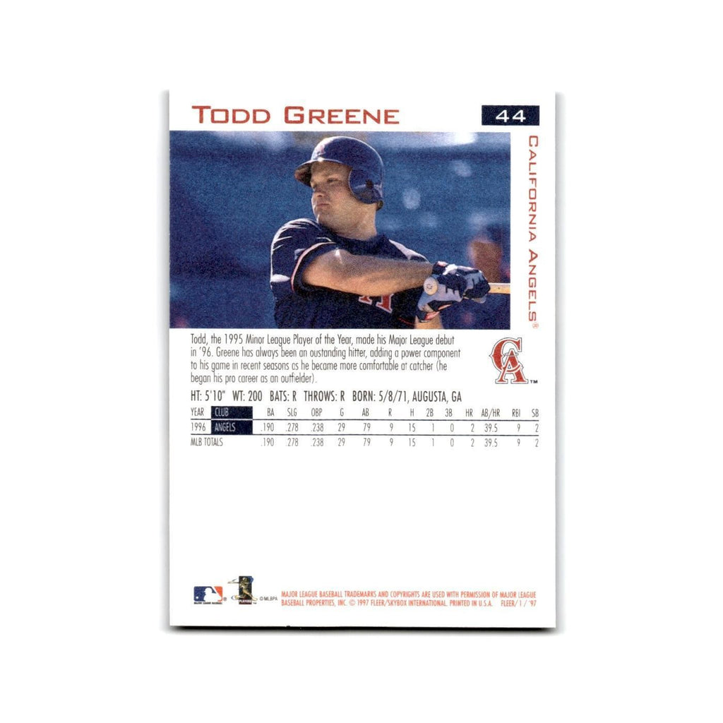 Todd Greene 1997 Fleer #44 California Angels Baseball Card NM