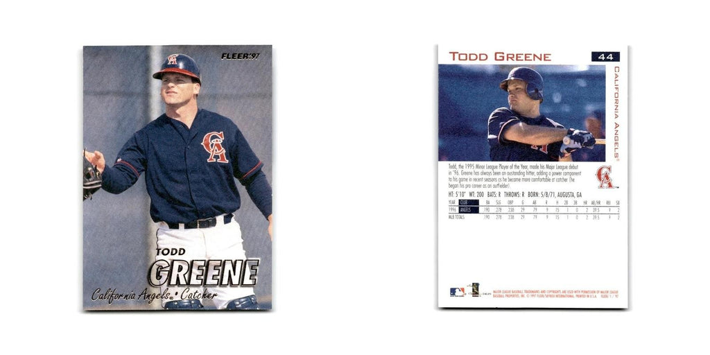 Todd Greene 1997 Fleer #44 California Angels Baseball Card NM