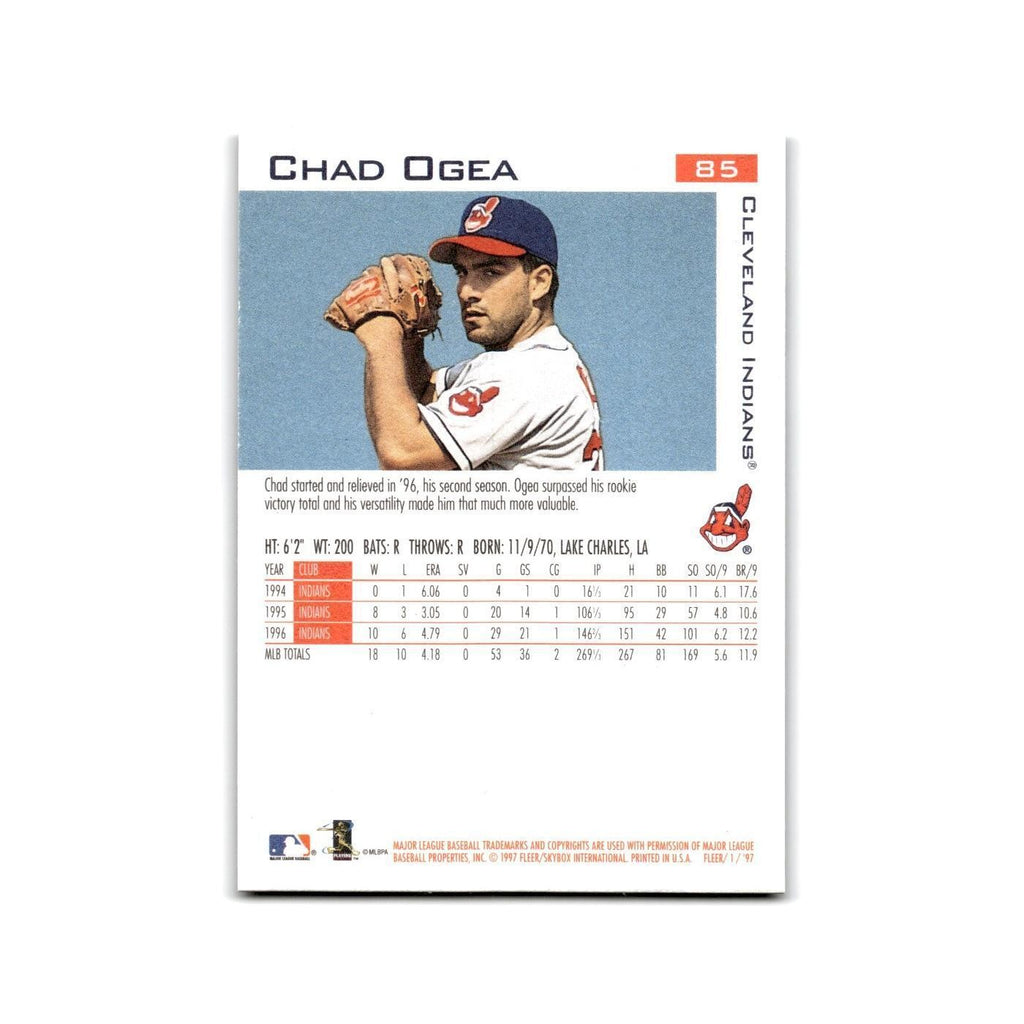 Chad Ogea 1997 Fleer #85 Cleveland Indians Baseball Card NM