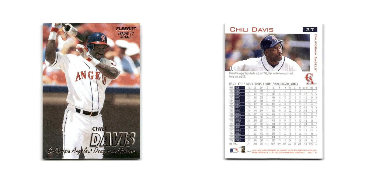 Chili Davis 1997 Fleer #37 California Angels Baseball Card NM