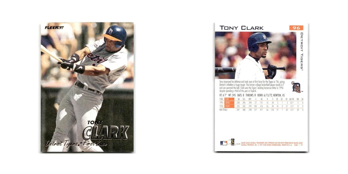 Tony Clark 1997 Fleer #96 Detroit Tigers Baseball Card NM