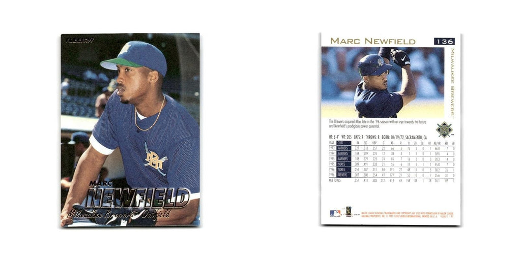 Marc Newfield 1997 Fleer #136 Milwaukee Brewers Baseball Card NM