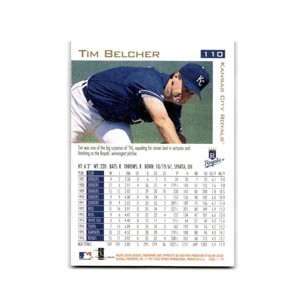 Tim Belcher 1997 Fleer #110 Kansas City Royals Baseball Card NM