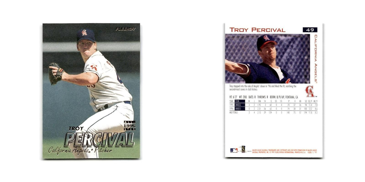 Troy Percival 1997 Fleer #49 California Angels Baseball Card NM