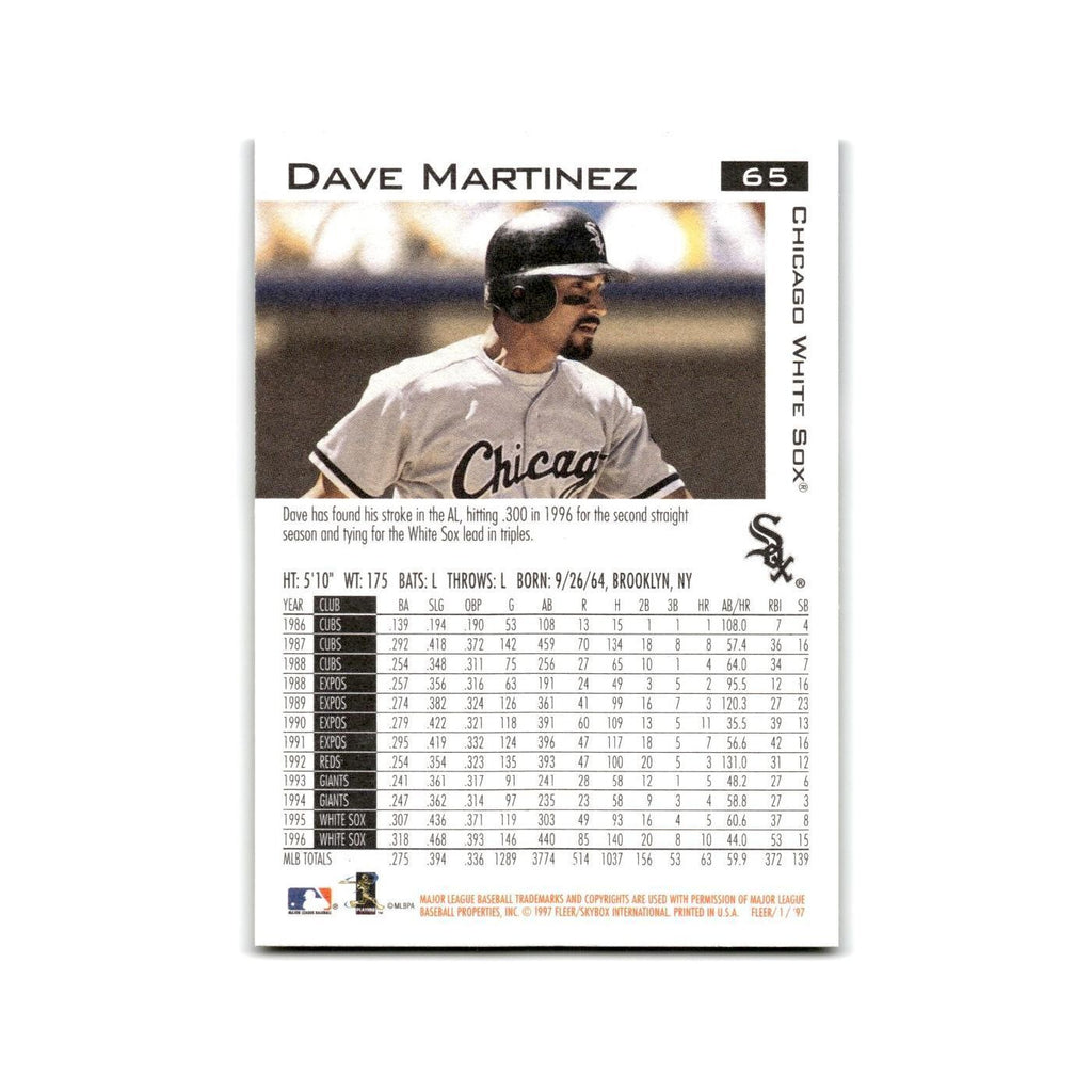 Dave Martinez 1997 Fleer #65 Chicago White Sox Baseball Card NM