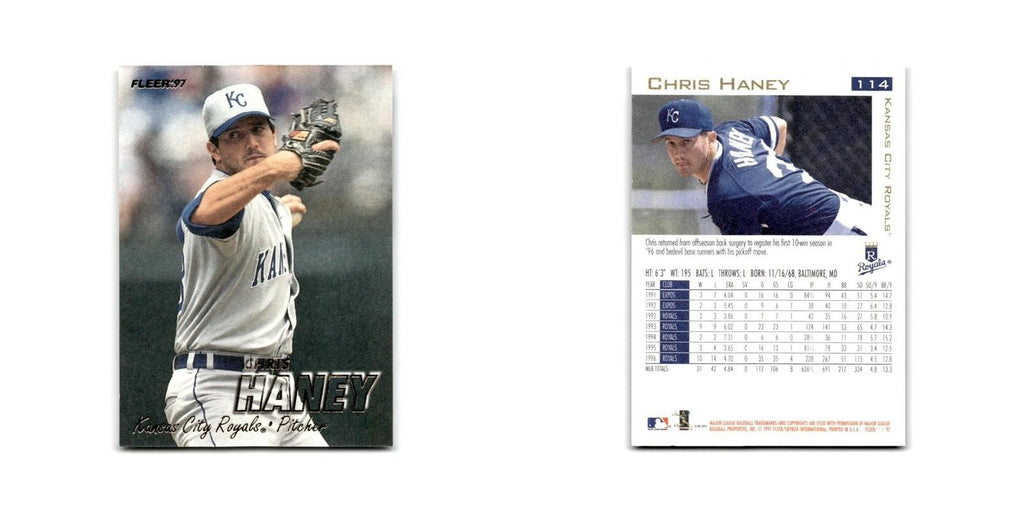 Chris Haney 1997 Fleer #114 Kansas City Royals Baseball Card NM