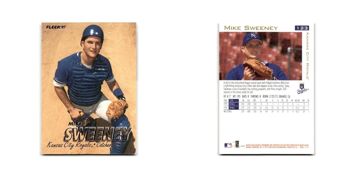 Mike Sweeney 1997 Fleer #123 Kansas City Royals Baseball Card NM