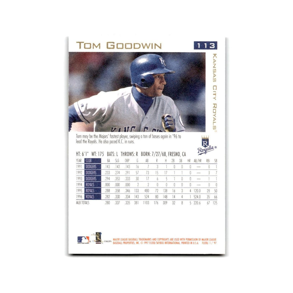 Tom Goodwin 1997 Fleer #113 Kansas City Royals Baseball Card NM