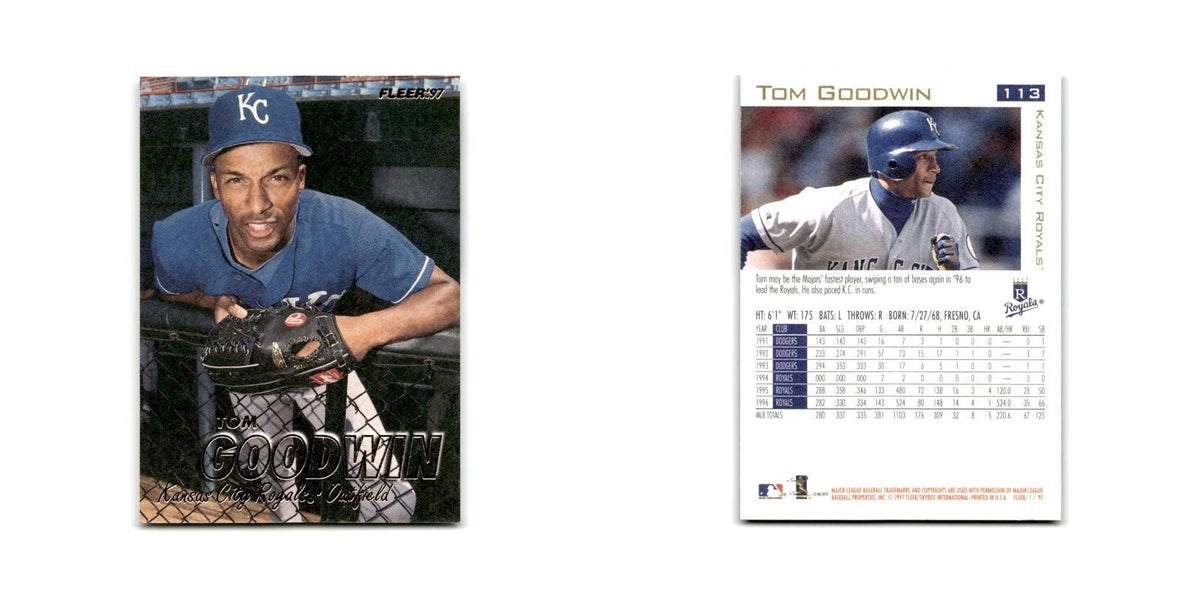 Tom Goodwin 1997 Fleer #113 Kansas City Royals Baseball Card NM