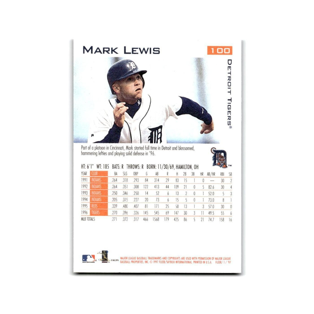 Mark Lewis 1997 Fleer #100 Detroit Tigers Baseball Card NM